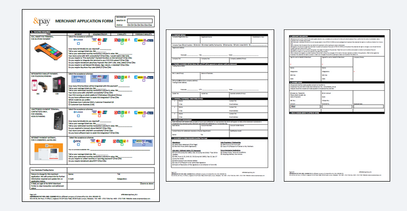 Ampersandpay Merchant Application Form, manual submission